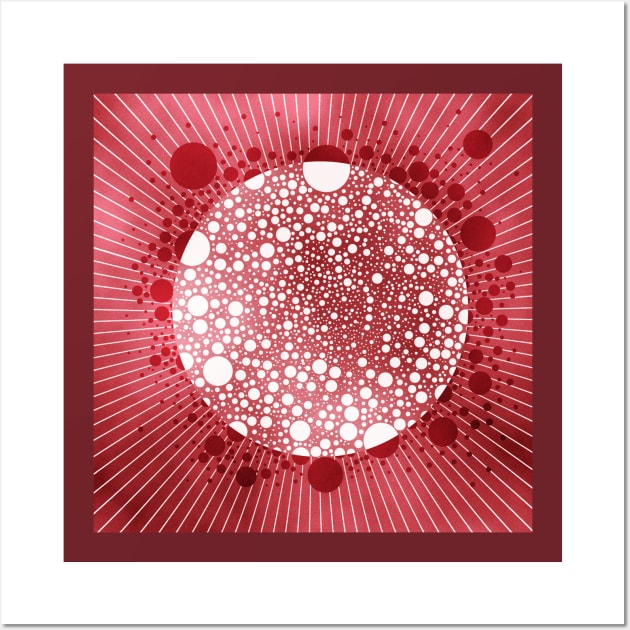 Red bubbles in space Wall Art by Liam Warr